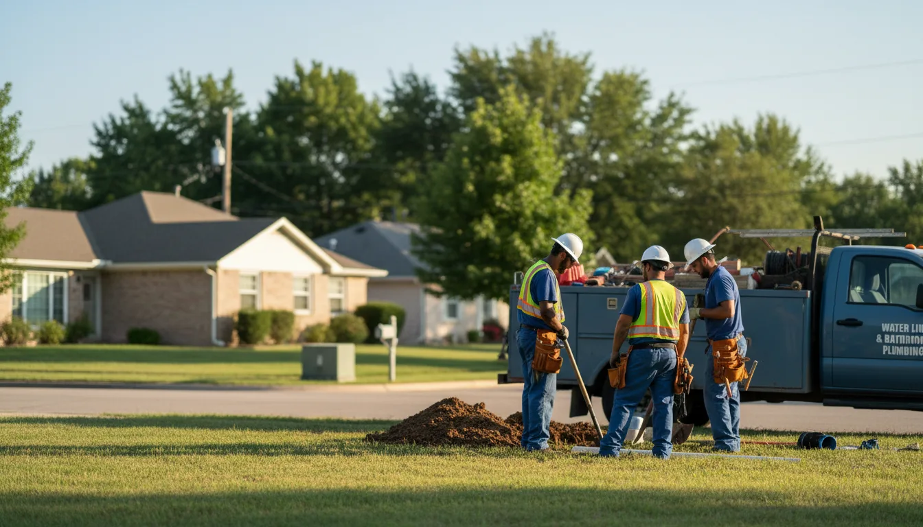 Residential water line and bathroom plumbing service in Abilene, TX